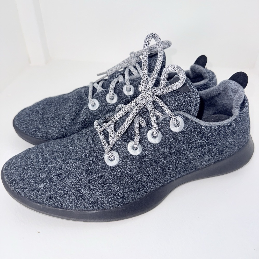 Allbirds Men's The Wool Runners Gray Fashion Shoes Size 13 Gray/Black